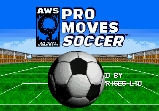 AWS Pro Moves Soccer (USA) Title Screen